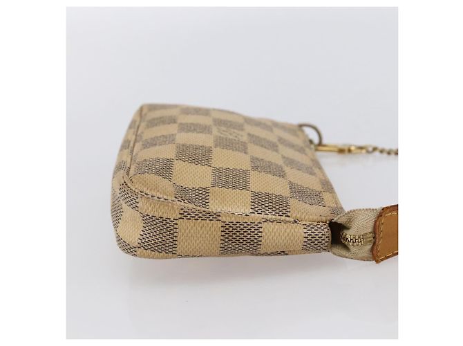 LOUIS VUITTON Mini Pochette Accessoires Damier Azur N63005 Auth LV 150585 - vista 4