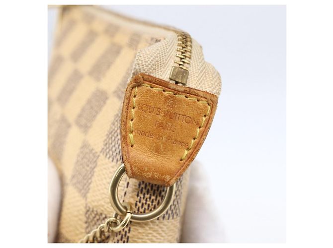 LOUIS VUITTON Mini Pochette Accessoires Damier Azur N63005 Auth LV 150585 - vista 9