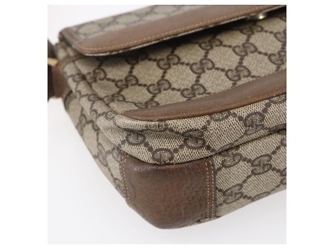 Gucci Borsa a Spalla GG Supreme in PVC Pelle Beige Oro 001 106 0185 Auth ki6140 - vista 14