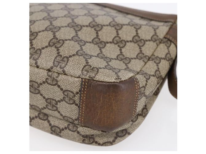 Gucci Borsa a Spalla GG Supreme in PVC Pelle Beige Oro 001 106 0185 Auth ki6140 - vista 15