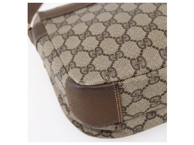 Gucci Borsa a Spalla GG Supreme in PVC Pelle Beige Oro 001 106 0185 Auth ki6140 - vista 16