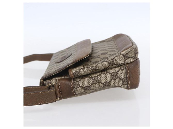 Gucci Borsa a Spalla GG Supreme in PVC Pelle Beige Oro 001 106 0185 Auth ki6140 - vista 3