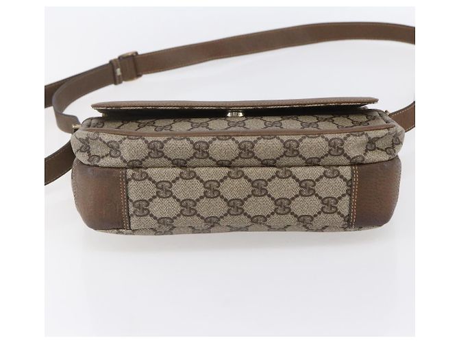 Gucci Borsa a Spalla GG Supreme in PVC Pelle Beige Oro 001 106 0185 Auth ki6140 - vista 5