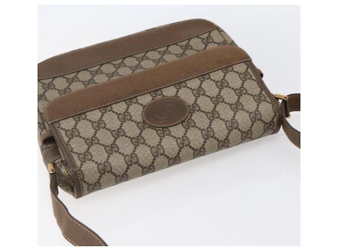 Gucci Borsa a Spalla GG Supreme in PVC Pelle Beige Oro 001 106 0185 Auth ki6140 - vista 6