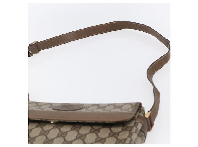 Gucci Borsa a Spalla GG Supreme in PVC Pelle Beige Oro 001 106 0185 Auth ki6140 - vista 8