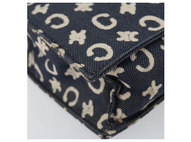 Céline CELINE C Macadam Canvas Handtasche in Denim Blau Silber Authentisch ep11519 - Ansicht 14