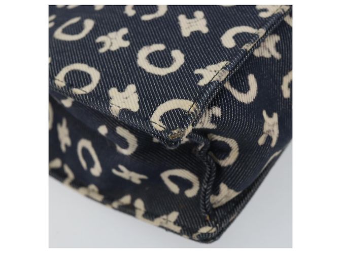 Céline CELINE C Macadam Canvas Handtasche in Denim Blau Silber Authentisch ep11519 - Ansicht 16
