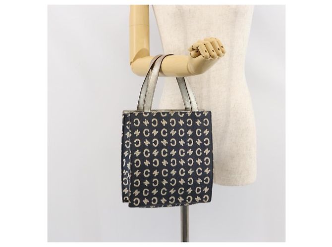 Céline CELINE C Macadam Canvas Handtasche in Denim Blau Silber Authentisch ep11519 - Ansicht 20