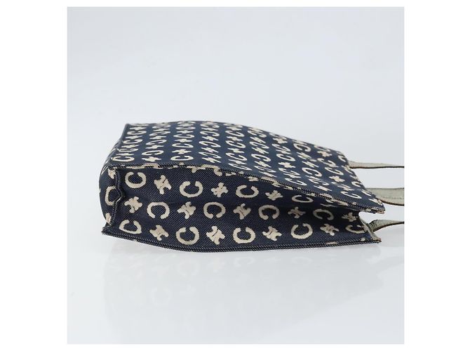 Céline CELINE C Macadam Canvas Handtasche in Denim Blau Silber Authentisch ep11519 - Ansicht 3