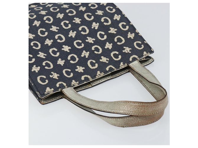 Céline CELINE C Macadam Canvas Handtasche in Denim Blau Silber Authentisch ep11519 - Ansicht 6
