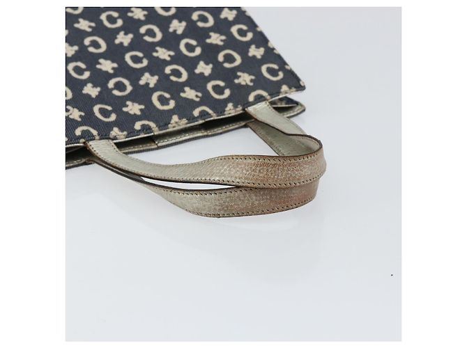 Céline CELINE C Macadam Canvas Handtasche in Denim Blau Silber Authentisch ep11519 - Ansicht 7