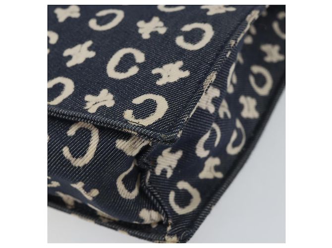 Céline CELINE C Macadam Canvas Handtasche in Denim Blau Silber Authentisch ep11519 - Ansicht 9