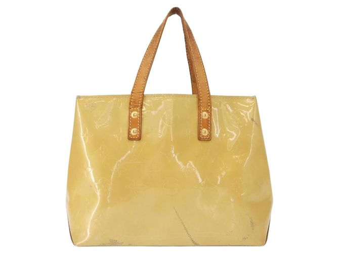 LOUIS VUITTON Borsa a Mano Monogram Vernis Reade PM Beige M91334 LV Auth 148128 - vista 13