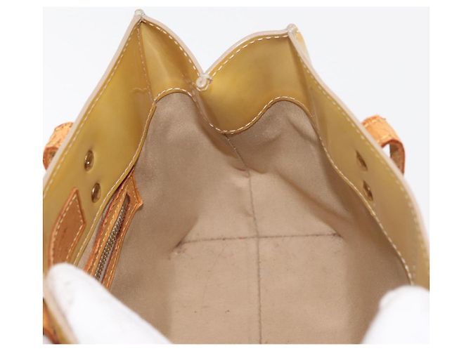 LOUIS VUITTON Borsa a Mano Monogram Vernis Reade PM Beige M91334 LV Auth 148128 - vista 18