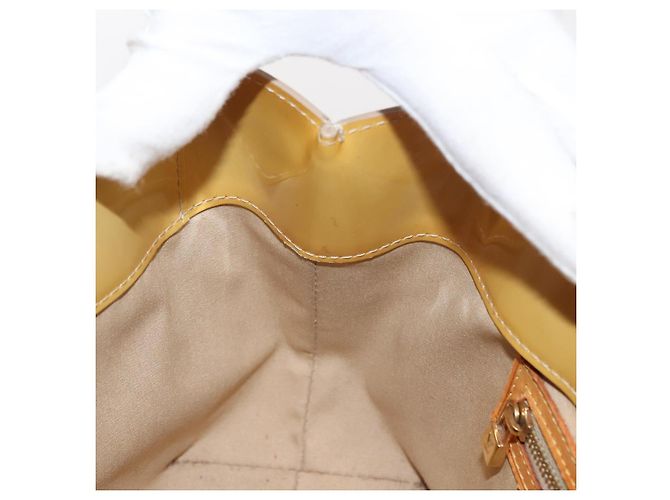 LOUIS VUITTON Borsa a Mano Monogram Vernis Reade PM Beige M91334 LV Auth 148128 - vista 19