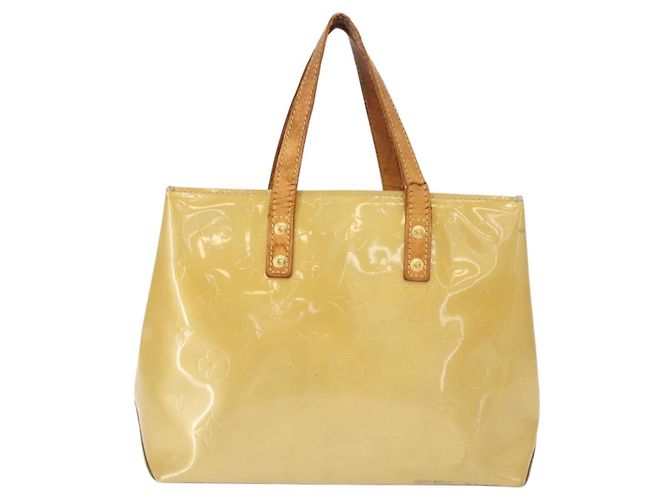 LOUIS VUITTON Borsa a Mano Monogram Vernis Reade PM Beige M91334 LV Auth 148128 - vista 2