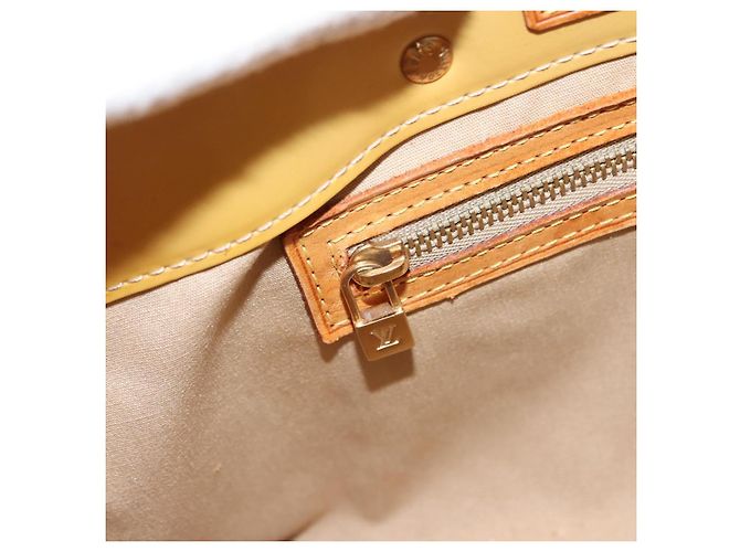 LOUIS VUITTON Borsa a Mano Monogram Vernis Reade PM Beige M91334 LV Auth 148128 - vista 20