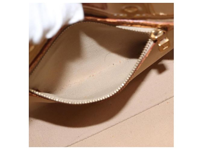 LOUIS VUITTON Borsa a Mano Monogram Vernis Reade PM Beige M91334 LV Auth 148128 - vista 21
