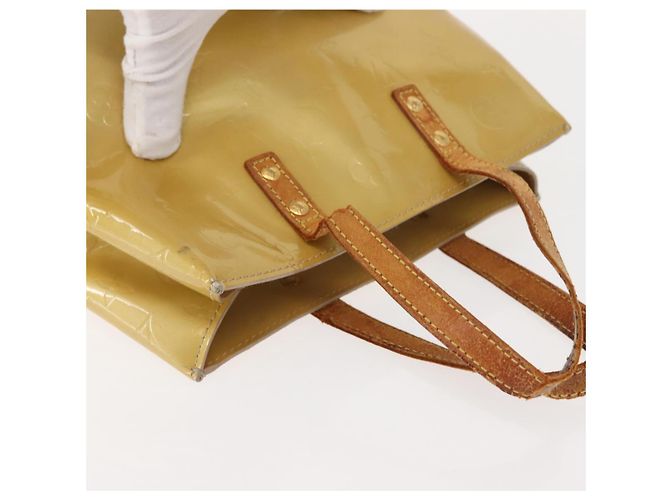LOUIS VUITTON Borsa a Mano Monogram Vernis Reade PM Beige M91334 LV Auth 148128 - vista 6