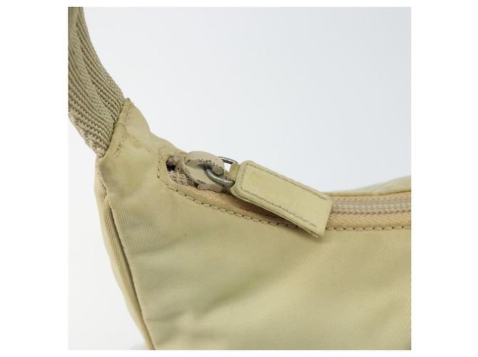 PRADA Borsa a mano in nylon beige oro Auth ep11531 D'oro - vista 10