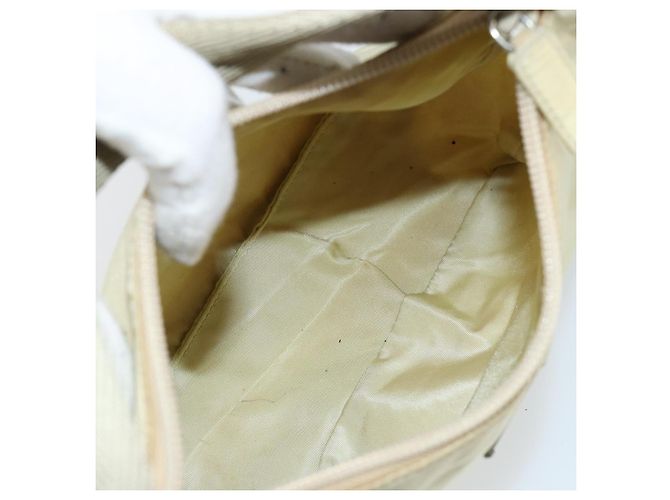 PRADA Borsa a mano in nylon beige oro Auth ep11531 D'oro - vista 11