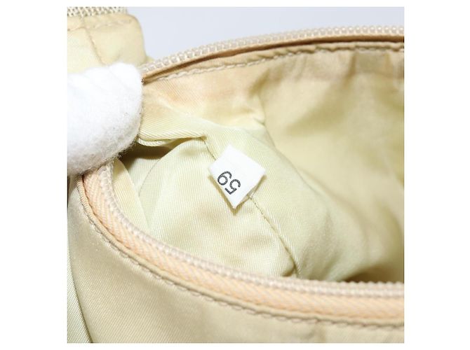 PRADA Borsa a mano in nylon beige oro Auth ep11531 D'oro - vista 12
