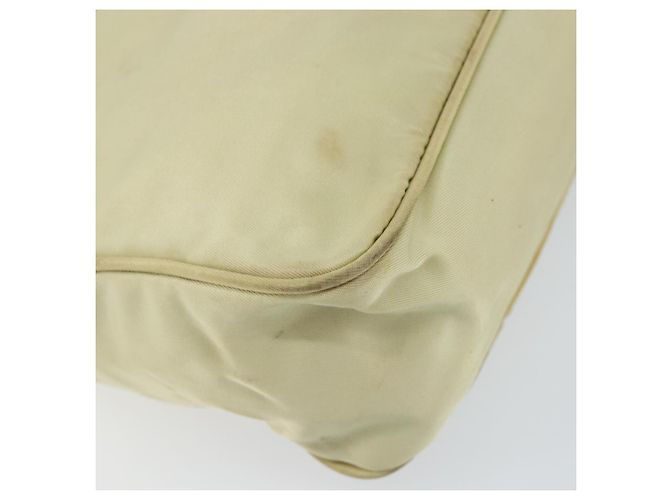 PRADA Borsa a mano in nylon beige oro Auth ep11531 D'oro - vista 14
