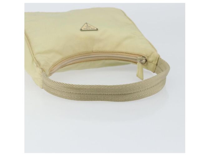 PRADA Borsa a mano in nylon beige oro Auth ep11531 D'oro - vista 7