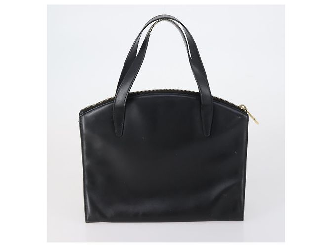 Borsa a mano in pelle GUCCI 3 pezzi Nero Beige Auth 148825 - vista 10