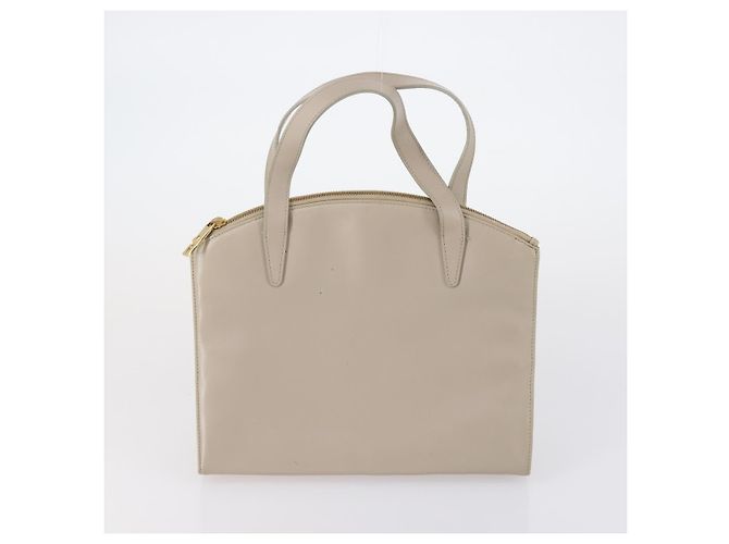 Borsa a mano in pelle GUCCI 3 pezzi Nero Beige Auth 148825 - vista 16