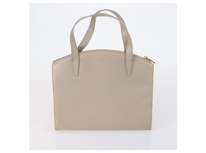 Borsa a mano in pelle GUCCI 3 pezzi Nero Beige Auth 148825 - vista 17