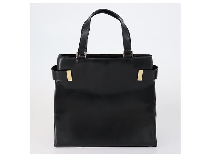 Borsa a mano in pelle GUCCI 3 pezzi Nero Beige Auth 148825 - vista 2