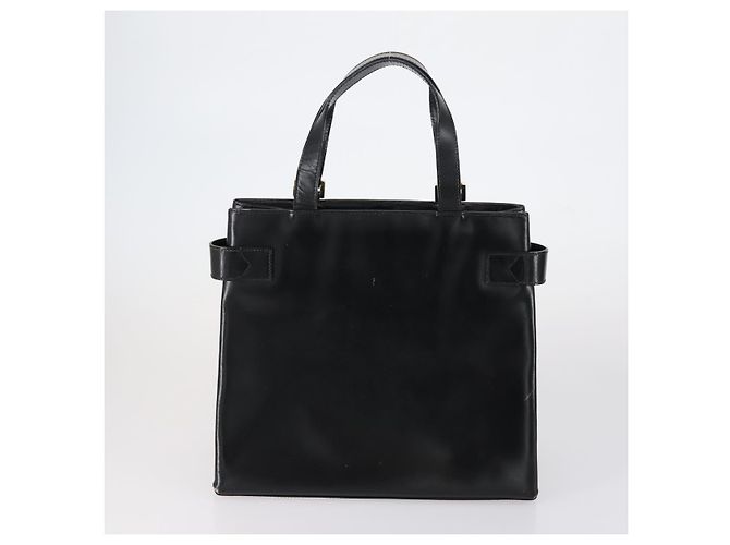 Borsa a mano in pelle GUCCI 3 pezzi Nero Beige Auth 148825 - vista 3