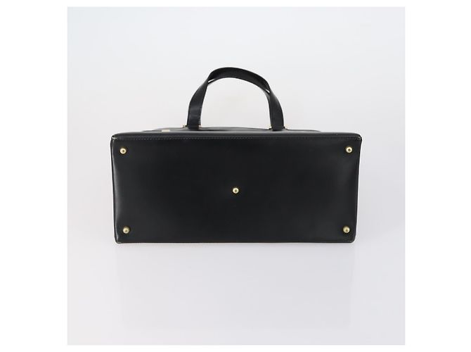 Borsa a mano in pelle GUCCI 3 pezzi Nero Beige Auth 148825 - vista 7
