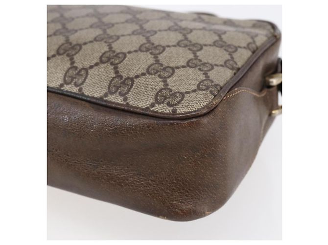 Borsa a Spalla Gucci GG Supreme Web Sherry Line PVC Beige Oro Auth BA7460 D'oro - vista 15