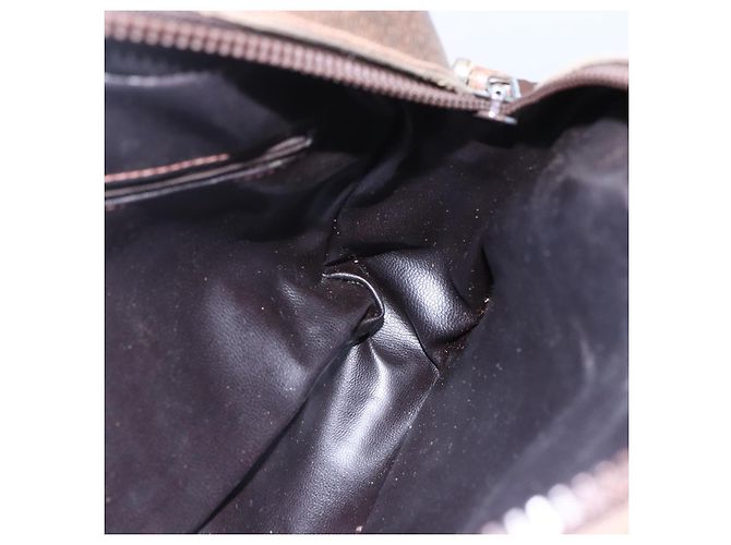 Borsa a Spalla Gucci GG Supreme Web Sherry Line PVC Beige Oro Auth BA7460 D'oro - vista 20
