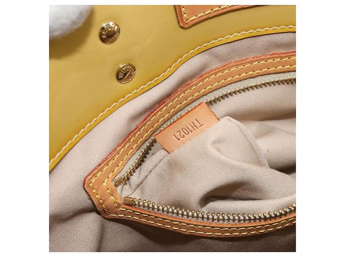 LOUIS VUITTON Monogram Vernis Reade MM Borsa a Mano Beige M91141 LV Auth ti3516 - vista 12