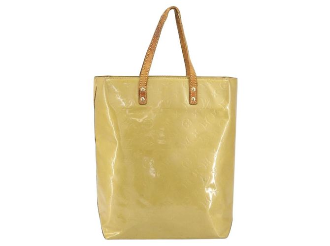 LOUIS VUITTON Monogram Vernis Reade MM Borsa a Mano Beige M91141 LV Auth ti3516 - vista 13