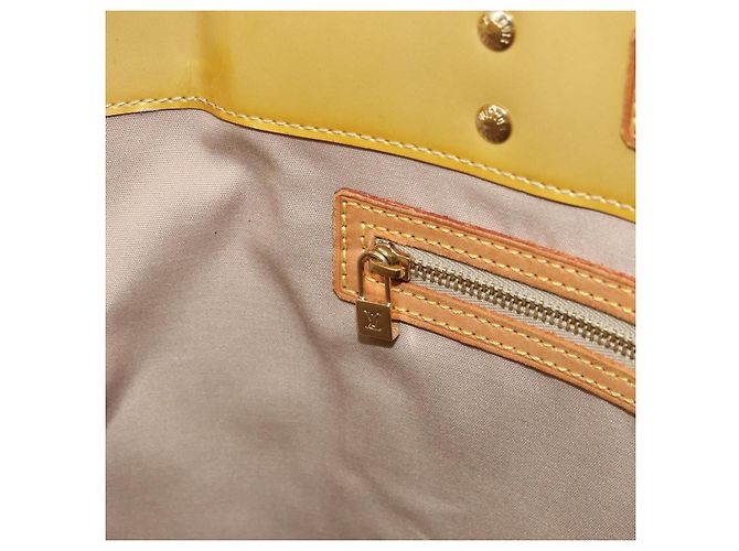 LOUIS VUITTON Monogram Vernis Reade MM Borsa a Mano Beige M91141 LV Auth ti3516 - vista 21