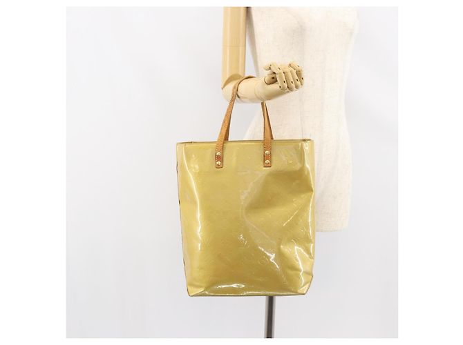 LOUIS VUITTON Monogram Vernis Reade MM Borsa a Mano Beige M91141 LV Auth ti3516 - vista 23