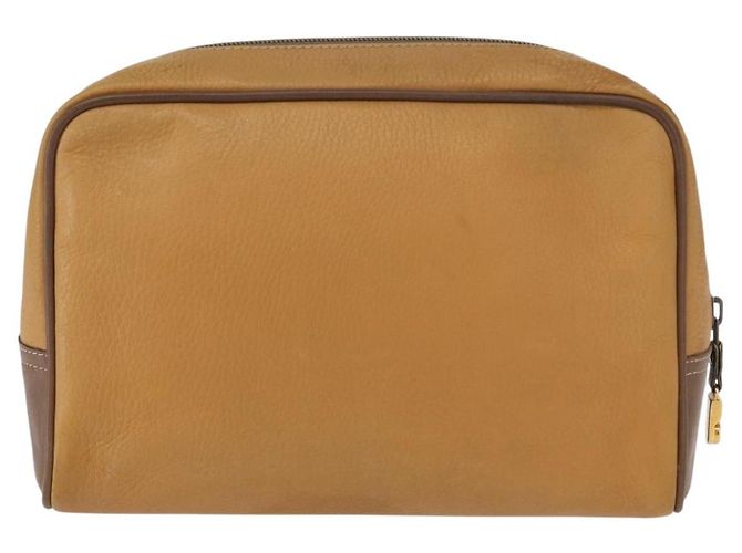 LOEWE Borsa Clutch Anagram in Pelle Beige Oro Auth bs31652 D'oro - vista 2
