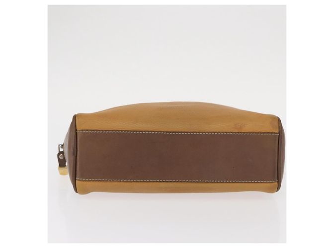 LOEWE Borsa Clutch Anagram in Pelle Beige Oro Auth bs31652 D'oro - vista 6