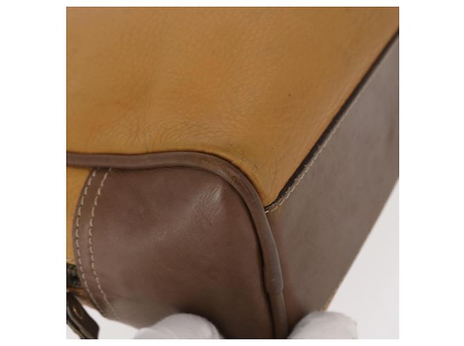 LOEWE Borsa Clutch Anagram in Pelle Beige Oro Auth bs31652 D'oro - vista 7