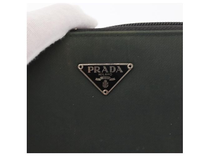 PRADA Portafoglio Lungo Nylon Khaki Auth 153670 Cachi - vista 13