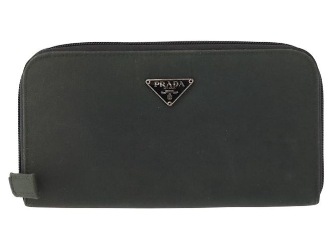 PRADA Portafoglio Lungo Nylon Khaki Auth 153670 Cachi - vista 2