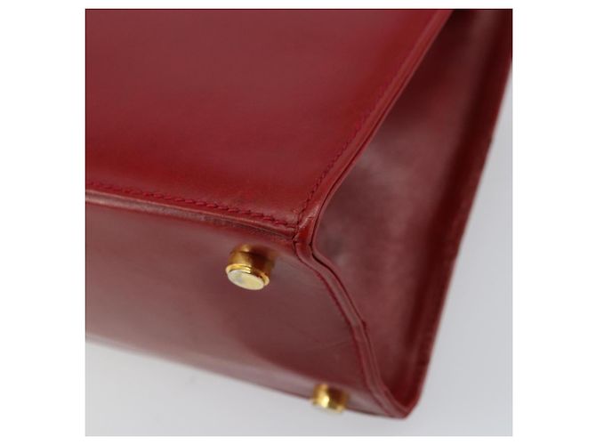 Sac à main Vala en cuir rouge et or de Salvatore Ferragamo Auth bs31710 Doré - vue 12