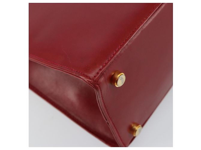 Sac à main Vala en cuir rouge et or de Salvatore Ferragamo Auth bs31710 Doré - vue 13