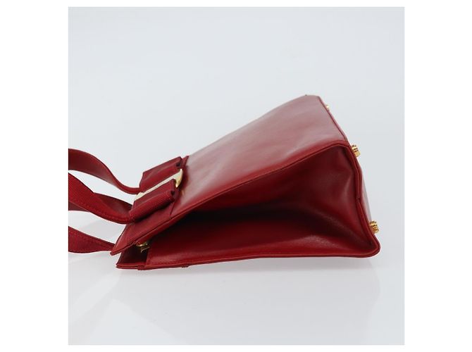 Sac à main Vala en cuir rouge et or de Salvatore Ferragamo Auth bs31710 Doré - vue 5