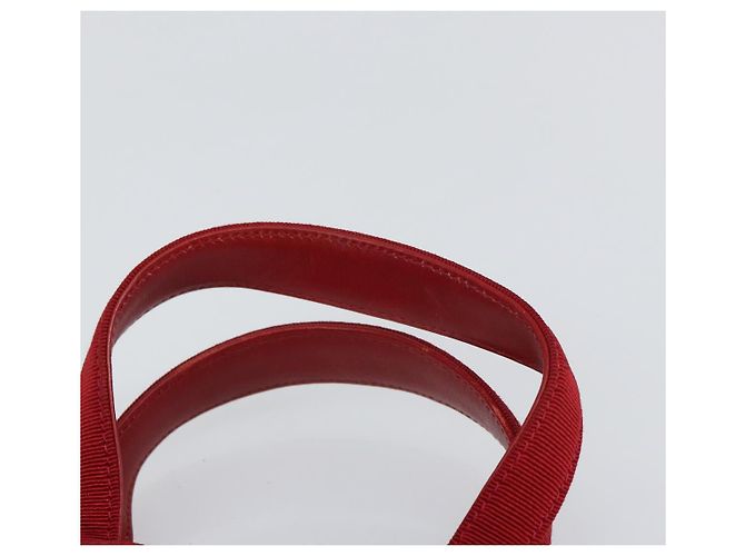 Sac à main Vala en cuir rouge et or de Salvatore Ferragamo Auth bs31710 Doré - vue 8