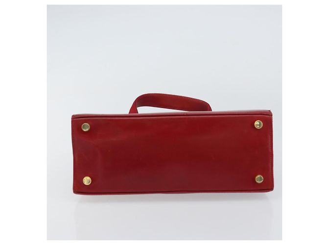 Sac à main Vala en cuir rouge et or de Salvatore Ferragamo Auth bs31710 Doré - vue 9